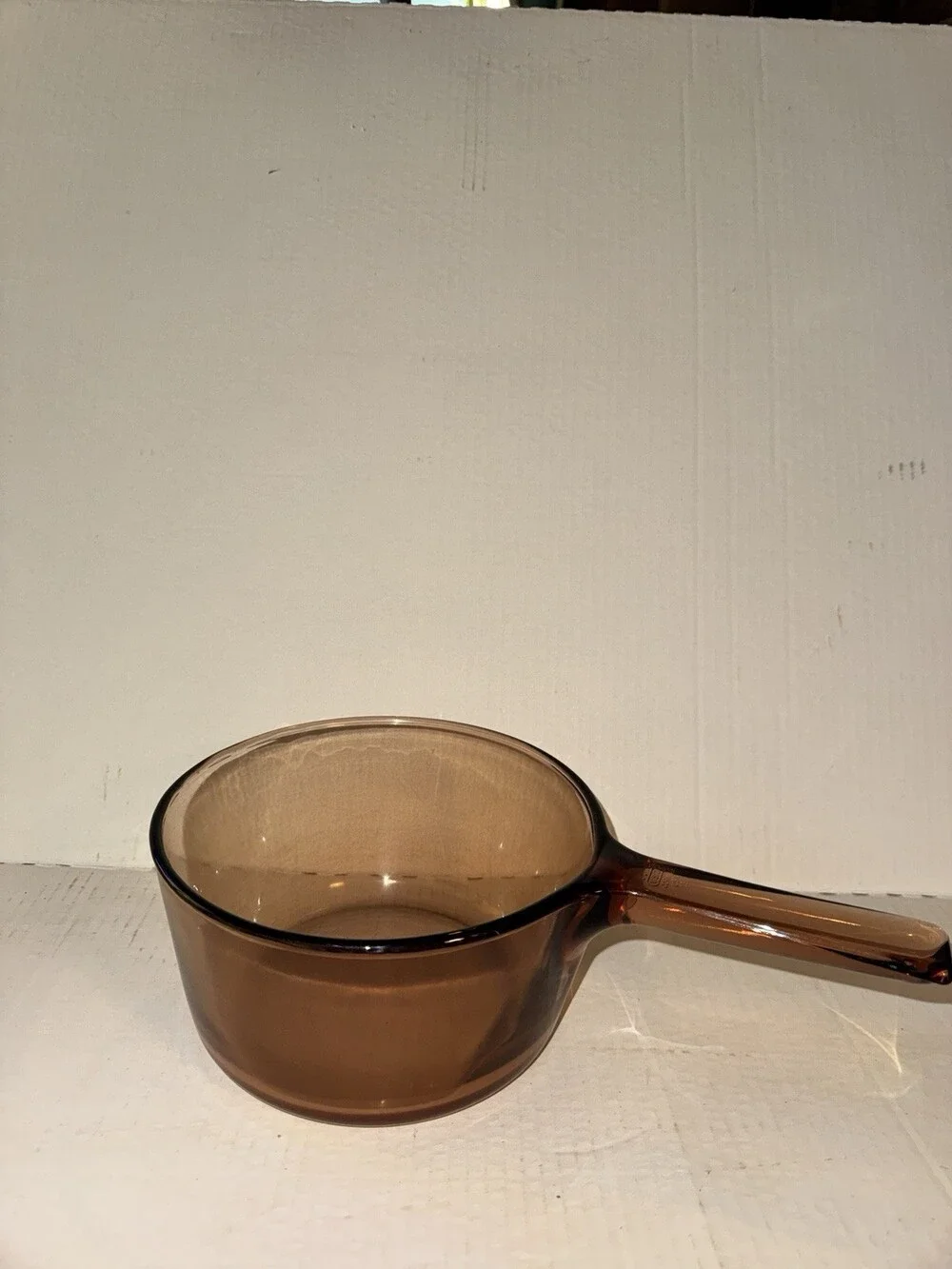 Vintage Visions Corning USA 1.5L Amber Saucepan Pot Without A Lid